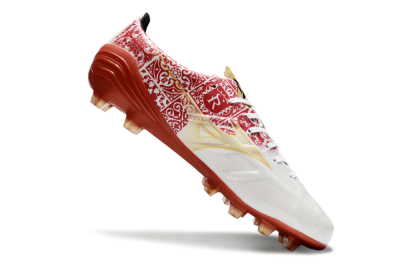 Mizuno Morelia Neo FG Low-Tops Soccer Cleats - White/Red/Gold