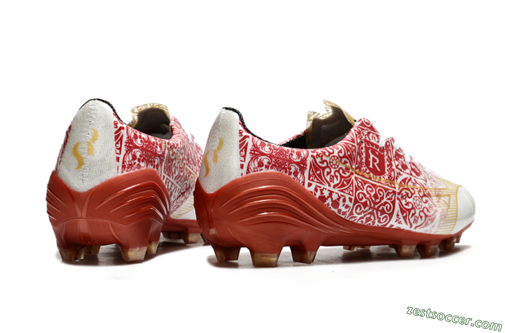 Mizuno Morelia Neo FG Low-Tops Soccer Cleats - White/Red/Gold 6