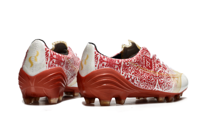 Mizuno Morelia Neo FG Low-Tops Soccer Cleats - White/Red/Gold