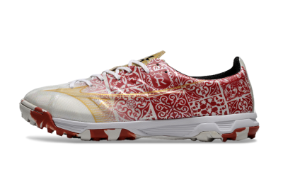 Mizuno Morelia Neo TF Low-Tops Soccer Shoes - White/Red/Gold