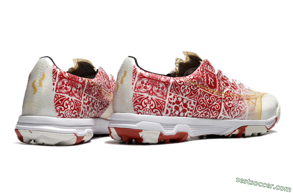 Mizuno Morelia Neo TF Low-Tops Soccer Shoes - White/Red/Gold 6