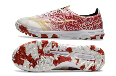 Mizuno Morelia Neo TF Low-Tops Soccer Shoes - White/Red/Gold