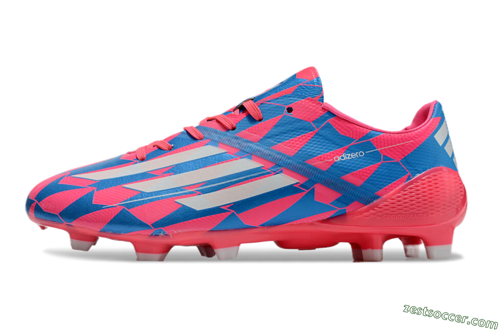 Adidas F50 Elite FG Low-Tops Soccer Cleats - Blue/Red/Silver 2