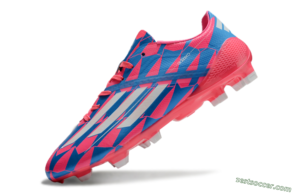 Adidas F50 Elite FG Low-Tops Soccer Cleats - Blue/Red/Silver 5