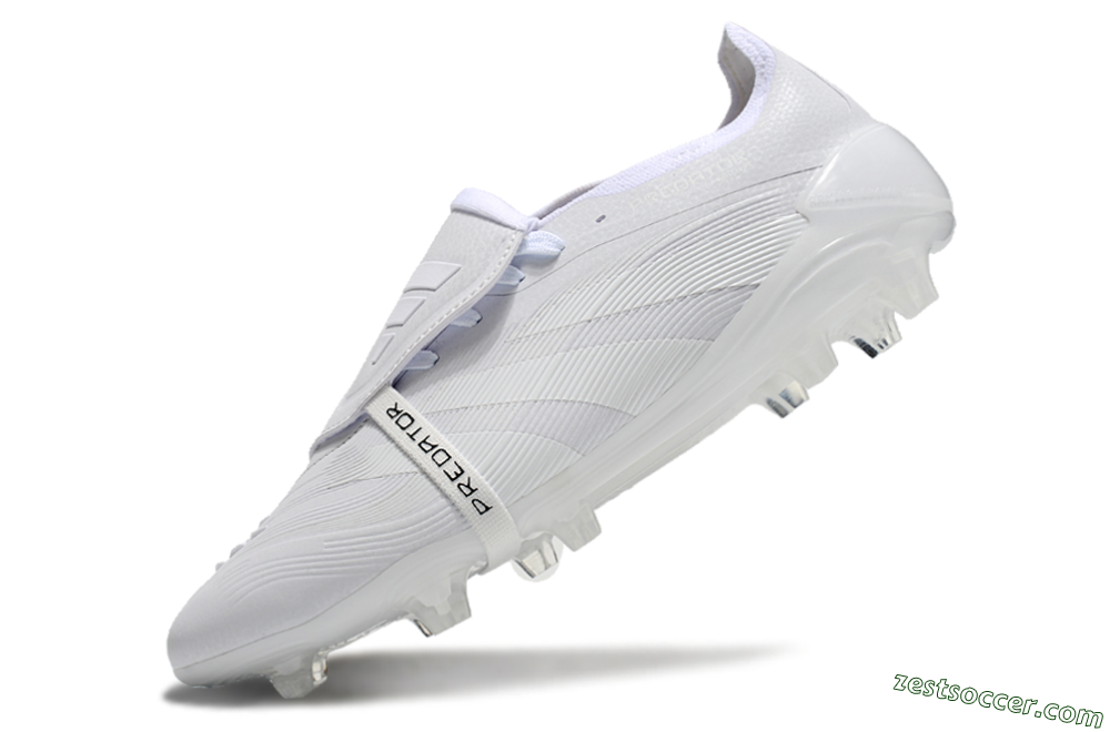 Adidas Predator Elite Foldover Tongue FG Low-Tops Soccer Cleats - White/Silver 5