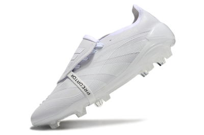 Adidas Predator Elite Foldover Tongue FG Low-Tops Soccer Cleats - White/Silver