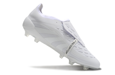 Adidas Predator Elite Foldover Tongue FG Low-Tops Soccer Cleats - White/Silver