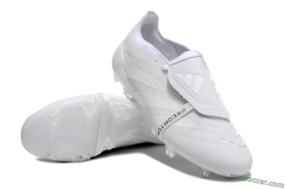 Adidas Predator Elite Foldover Tongue FG Low-Tops Soccer Cleats - White/Silver 3