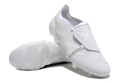 Adidas Predator Elite Foldover Tongue FG Low-Tops Soccer Cleats - White/Silver