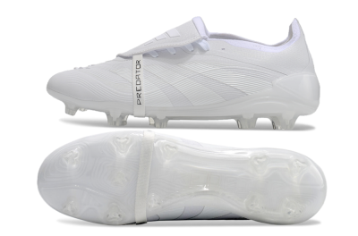 Adidas Predator Elite Foldover Tongue FG Low-Tops Soccer Cleats - White/Silver