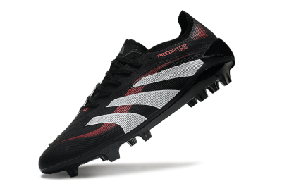 Adidas Predator Elite 2025 Stealth Victory FG Low-Tops Soccer Cleats - Black/White/Red