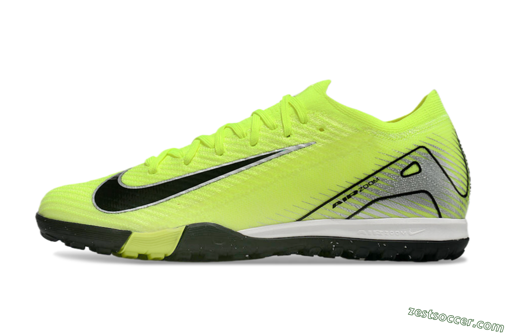 Nike Air Zoom Mercurial Vapor 16 Elite TF Low-Tops Soccer Shoes - Yellow/Black/Silver 2