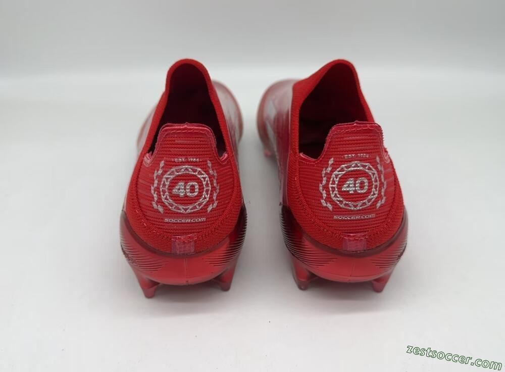 Adidas F50 Elite Laceless FG Low-Tops Soccer Cleats - Red/Silver