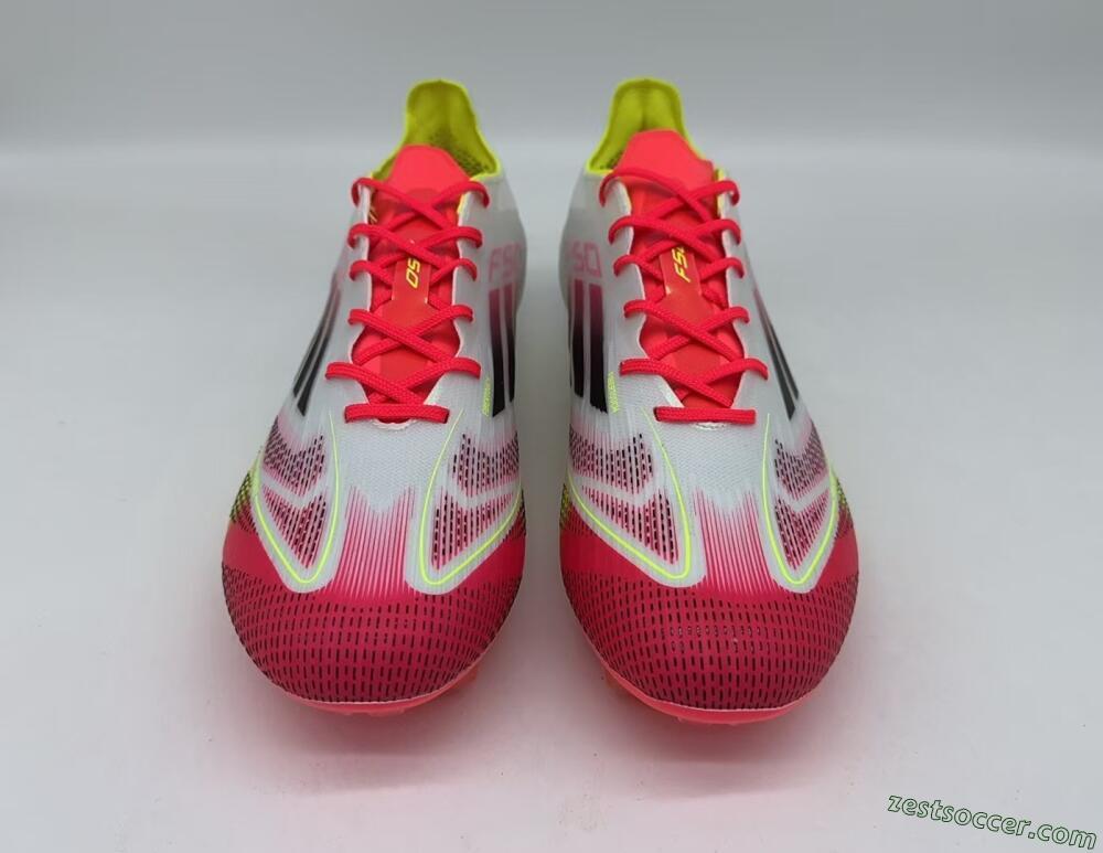 Adidas F50 Elite FG Low-Tops Soccer Cleats - White/Red/Yellow