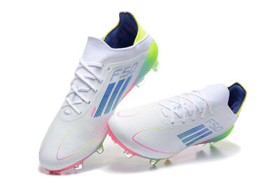 Adidas F50 Elite FG Low-Tops Soccer Cleats - White/Blue/Yellow/Pink