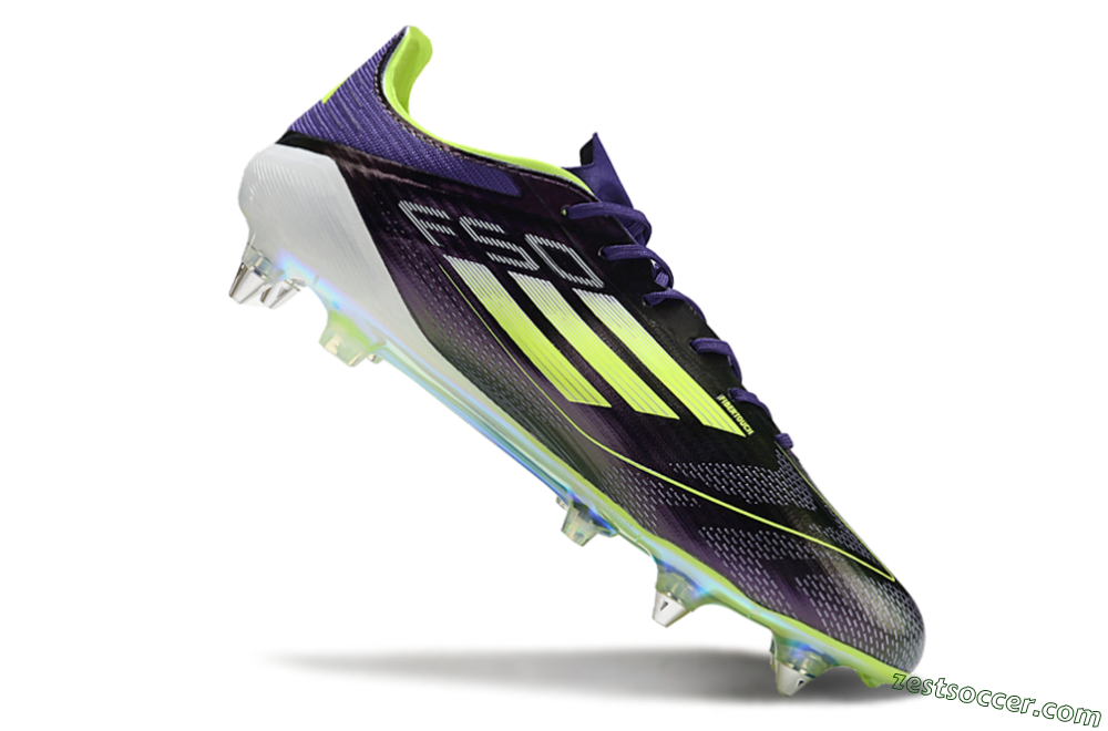 Adidas F50 Elite SG Low-Tops Soccer Cleats - Purple/Yellow/Gold 4