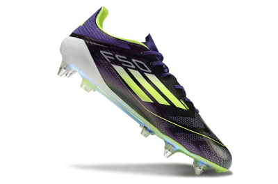 Adidas F50 Elite SG Low-Tops Soccer Cleats - Purple/Yellow/Gold