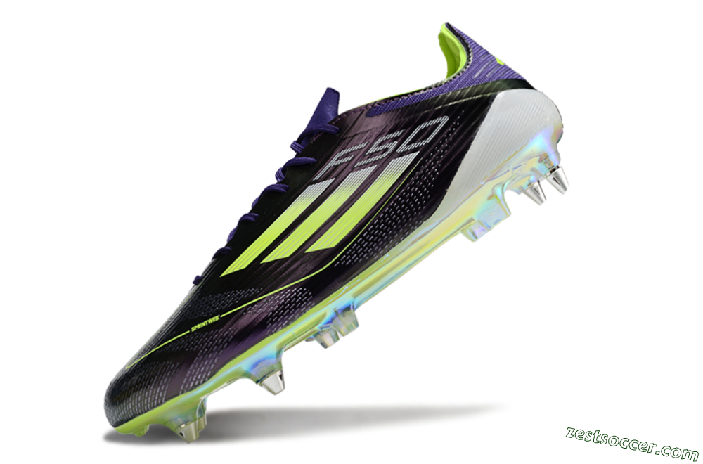 Adidas F50 Elite SG Low-Tops Soccer Cleats - Purple/Yellow/Gold 5