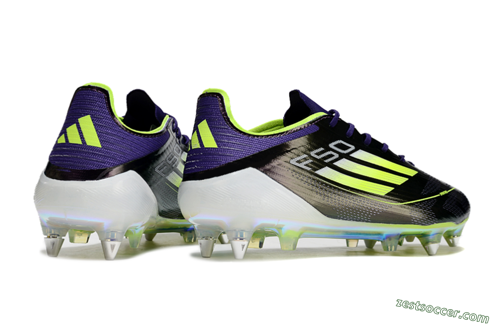 Adidas F50 Elite SG Low-Tops Soccer Cleats - Purple/Yellow/Gold 6