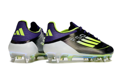 Adidas F50 Elite SG Low-Tops Soccer Cleats - Purple/Yellow/Gold