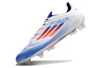 Adidas F50 Elite SG Low-Tops Soccer Cleats - White/Blue/Red