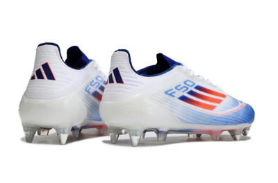 Adidas F50 Elite SG Low-Tops Soccer Cleats - White/Blue/Red