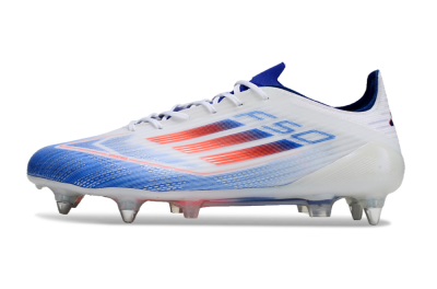 Adidas F50 Elite SG Low-Tops Soccer Cleats - White/Blue/Red