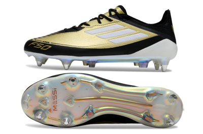 Adidas F50 Elite SG Low-Tops Soccer Cleats - Gold/White/Black