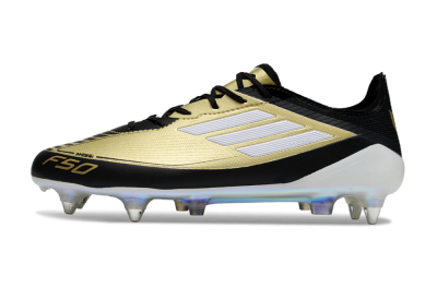 Adidas F50 Elite SG Low-Tops Soccer Cleats - Gold/White/Black