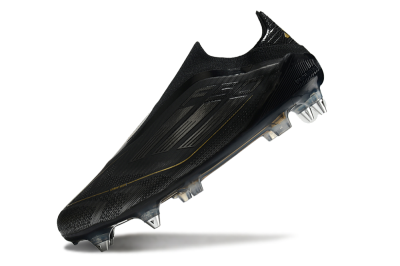 Adidas F50 Elite Laceless SG Low-Tops Soccer Cleats - Black/Silver/Gold