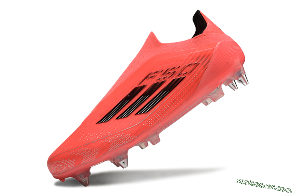 Adidas F50 Elite Laceless SG Low-Tops Soccer Cleats - Red/Black/Silver 5