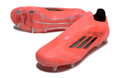 Adidas F50 Elite Laceless SG Low-Tops Soccer Cleats - Red/Black/Silver