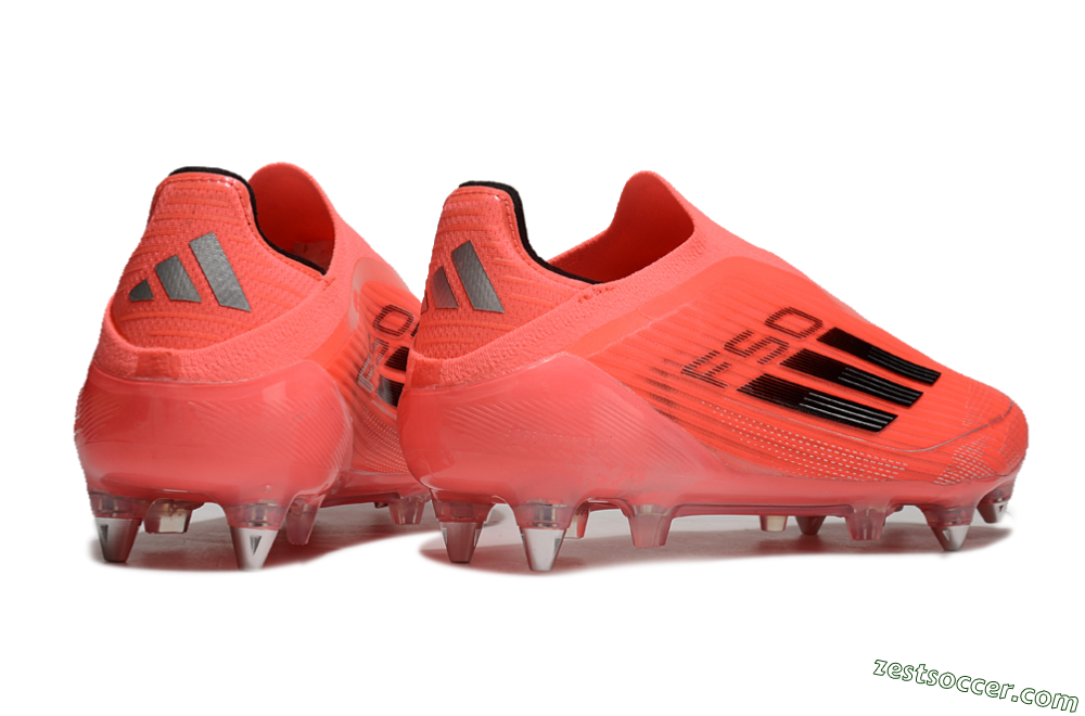 Adidas F50 Elite Laceless SG Low-Tops Soccer Cleats - Red/Black/Silver 6