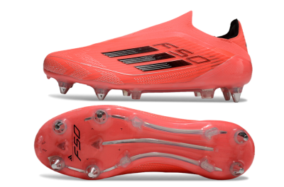 Adidas F50 Elite Laceless SG Low-Tops Soccer Cleats - Red/Black/Silver