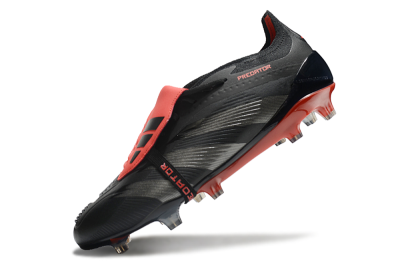 Adidas Predator Elite Tongue FG Low-Tops Soccer Cleats - Black/Silver/Red