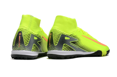 Nike Air Zoom Mercurial Superfly 10 Elite TF High-Tops Soccer Shoes - Yellow/Orange/Silver/White