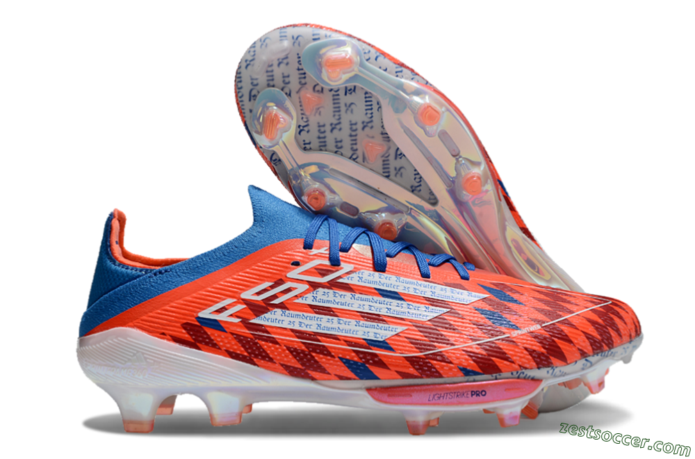 Adidas F50+ Lightstrike Elite FG Low-Tops Soccer Cleats - Red/Blue/White 0