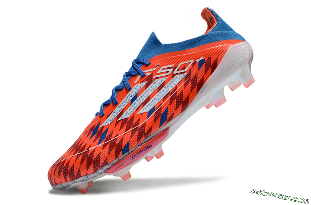 Adidas F50+ Lightstrike Elite FG Low-Tops Soccer Cleats - Red/Blue/White 5