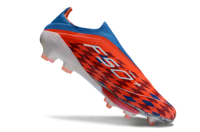 Adidas F50+ Lightstrike Elite Laceless FG Low-Tops Soccer Cleats - Red/Blue/White