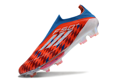 Adidas F50+ Lightstrike Elite Laceless FG Low-Tops Soccer Cleats - Red/Blue/White
