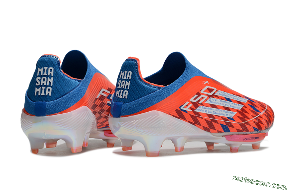 Adidas F50+ Lightstrike Elite Laceless FG Low-Tops Soccer Cleats - Red/Blue/White 6