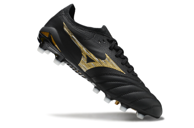 Mizuno Morelia Neo 4 FG Low-Tops Soccer Cleats - Black/Gold/White