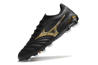 Mizuno Morelia Neo 4 FG Low-Tops Soccer Cleats - Black/Gold/White