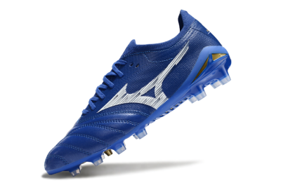 Mizuno Morelia Neo 4 FG Low-Tops Soccer Cleats - Blue/White/Gold