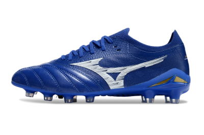 Mizuno Morelia Neo 4 FG Low-Tops Soccer Cleats - Blue/White/Gold