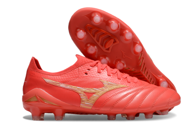 Mizuno Morelia Neo 4 FG Low-Tops Soccer Cleats - Red/Gold