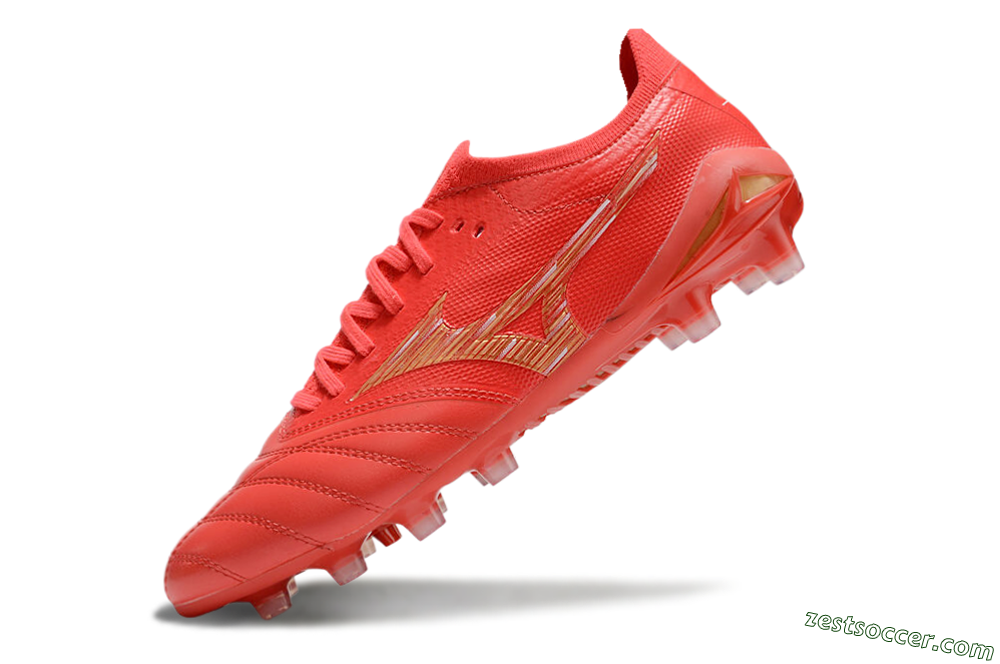 Mizuno Morelia Neo 4 FG Low-Tops Soccer Cleats - Red/Gold 5