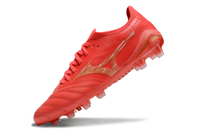 Mizuno Morelia Neo 4 FG Low-Tops Soccer Cleats - Red/Gold