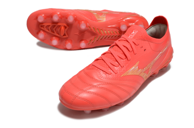 Mizuno Morelia Neo 4 FG Low-Tops Soccer Cleats - Red/Gold