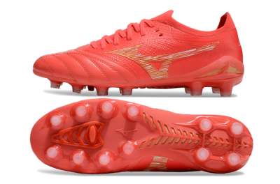 Mizuno Morelia Neo 4 FG Low-Tops Soccer Cleats - Red/Gold